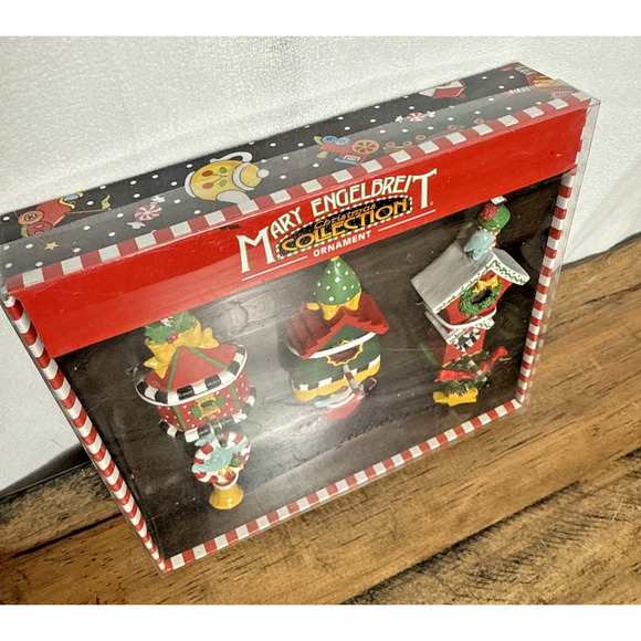 Vintage Mary Engelbreit Christmas Tree Ornaments Birdhouses Bird Theme Gift New - Picture 6 of 11